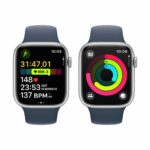 Apple Watch Series 9 (GPS + Cellular) 45mm Aluminium silber/sturmblau M/L silber/sturmblau