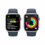 Apple Watch Series 9 (GPS + Cellular) 45mm Aluminium silber/sturmblau M/L silber/sturmblau