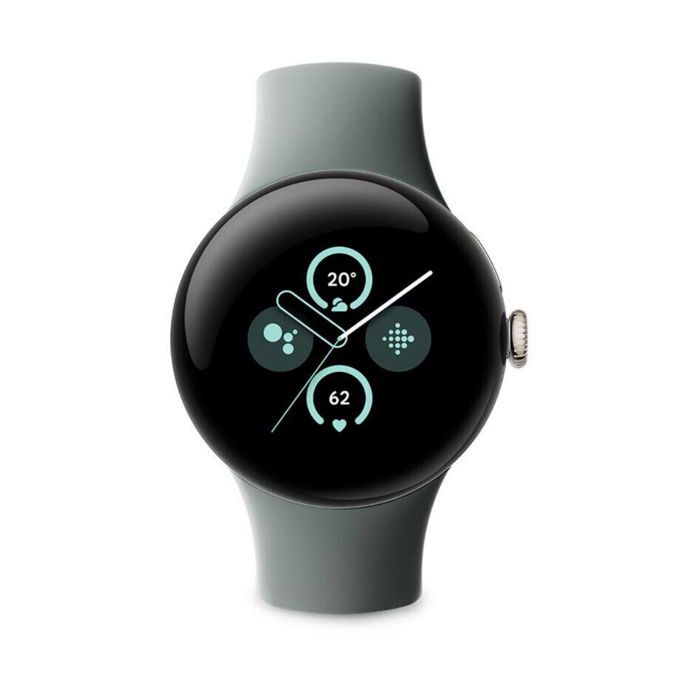 Google Pixel Watch 2 Champagne Gold mit Sportarmband Hazel Wi-Fi  