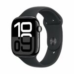 Apple Watch Series 10 (GPS + Cellular) 46mm Aluminium Diamantschwarz/Schwarz M/L Diamantschwarz