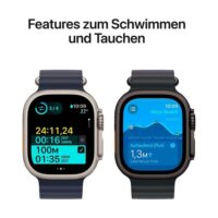 Apple Watch Ultra 2 49mm Titan Schwarz GPS + Cellular Trail Loop schwarz M/L Schwarz
