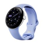 Google Pixel Watch 4 (LTE) 41mm Polished Silver mit Sportarmband Iris