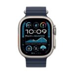 Apple Watch Ultra 2 49mm Titan Natur GPS + Cellular Ocean Armband Marine-2