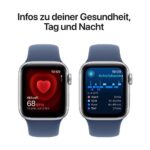 Apple Watch SE (2.Gen) GPS + Cellular 44mm Aluminium silber/blau(Denim) M/L (2024)-4