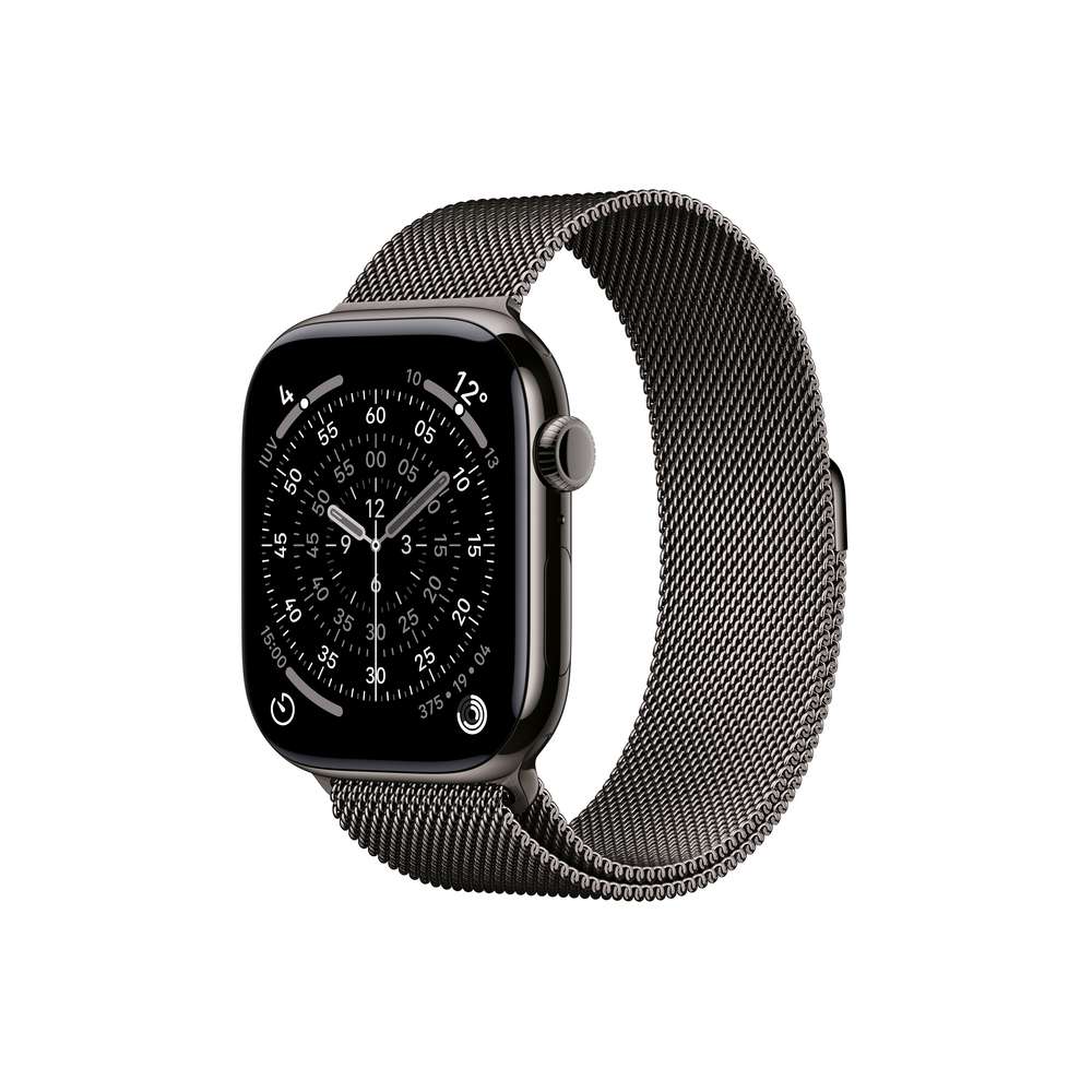 Apple Watch Series 11 (GPS + Cellular) 46mm Titan Schiefer Milanaise-Armband Schiefer M/L
