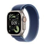 Apple Watch Ultra 3 49mm Titan Natur (GPS + Cellular) Trail Loop Blau/Hellblau M/L-2