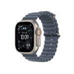 Apple Watch Ultra 3 49mm Titan Natur GPS + Cellular Ocean Armband Maritimblau