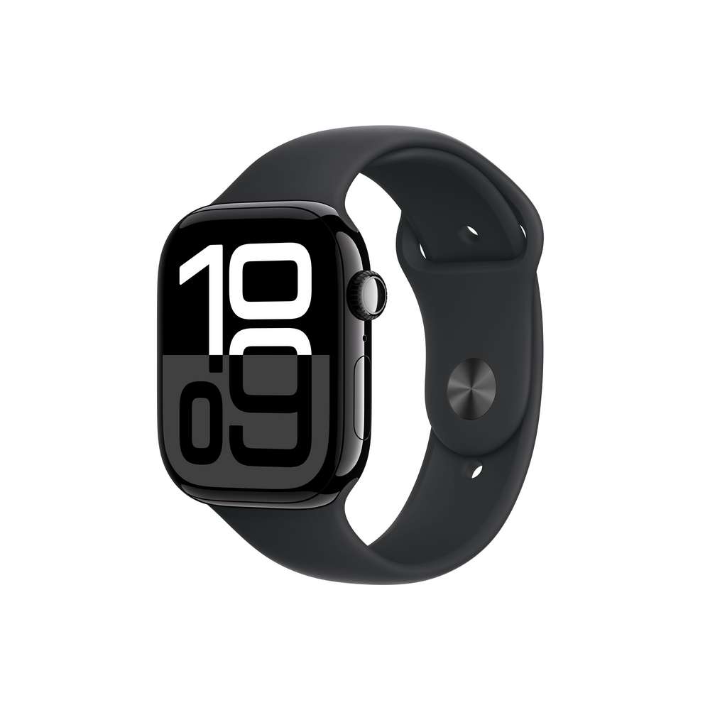 Apple Watch Series 10 (GPS + Cellular) 46mm Aluminium Diamantschwarz/Schwarz M/L
