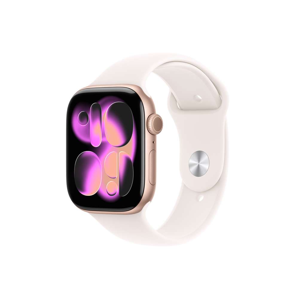 Apple Watch Series 11 (GPS + Cellular) 46mm Aluminium Rosegold/Blassrosa M/L