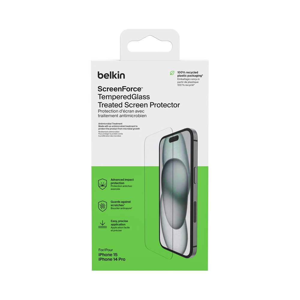 14Pro-OVA135ZZ-0745883866526-15008148-00 Belkin Screenforce Tempered Gl. antiba.iPhone 15/14Pro OVA135ZZ – Bild 1
