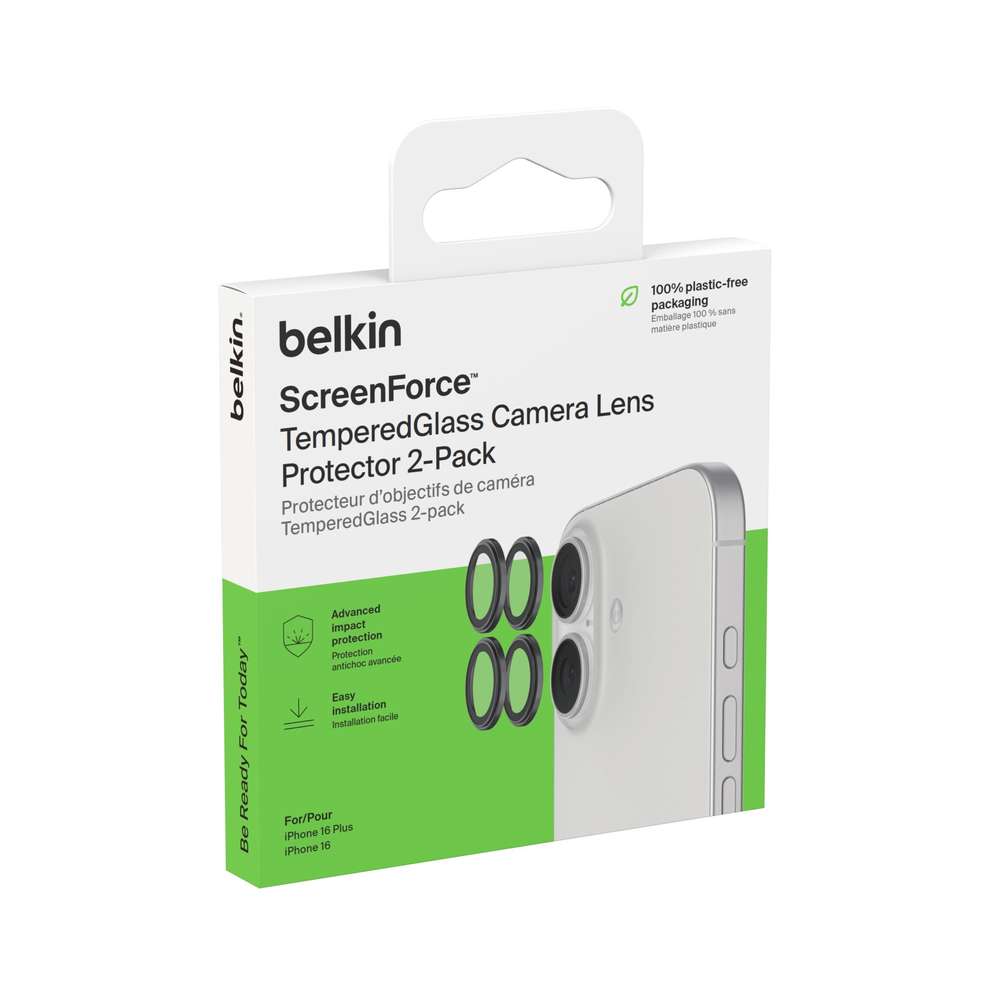 16-Plus-0745883910250-2990430-00 1x2 Belkin Kameralinsenschutz TempGlass iPhone 16/16 Plus – Bild 1