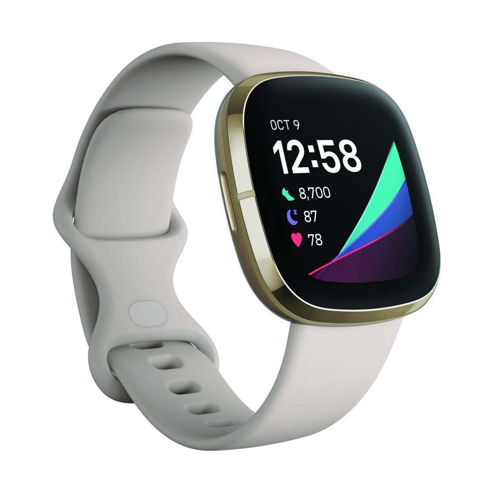 Fitbit Sense gold/weiß