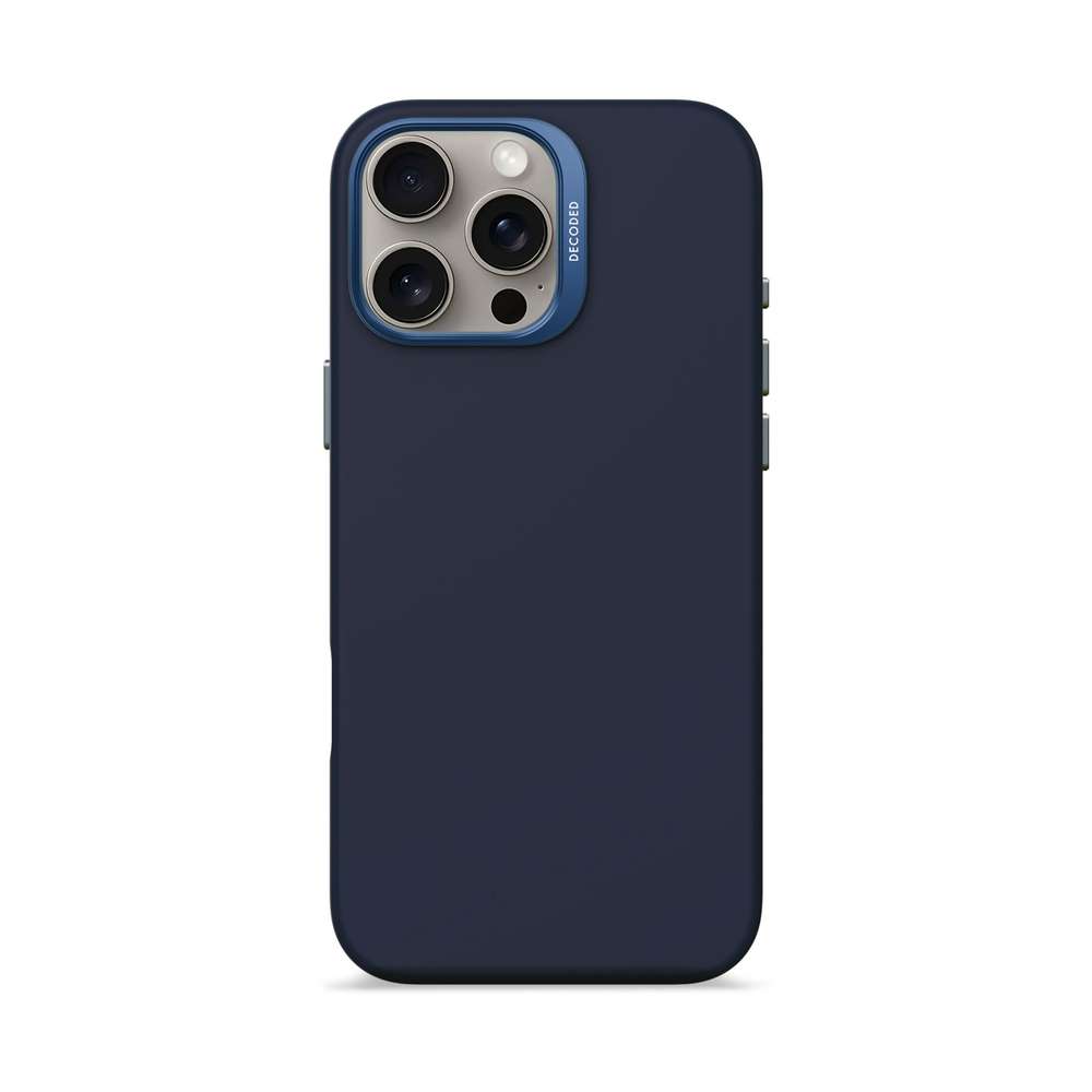 Decoded-AntiMicrobial-Silicone-Backcover-iPhone-16-Pro-Max-Navy-8721145001098-16112538-00 Decoded AntiMicrobial Silicone Backcover iPhone 16 Pro Max Navy – Bild 1