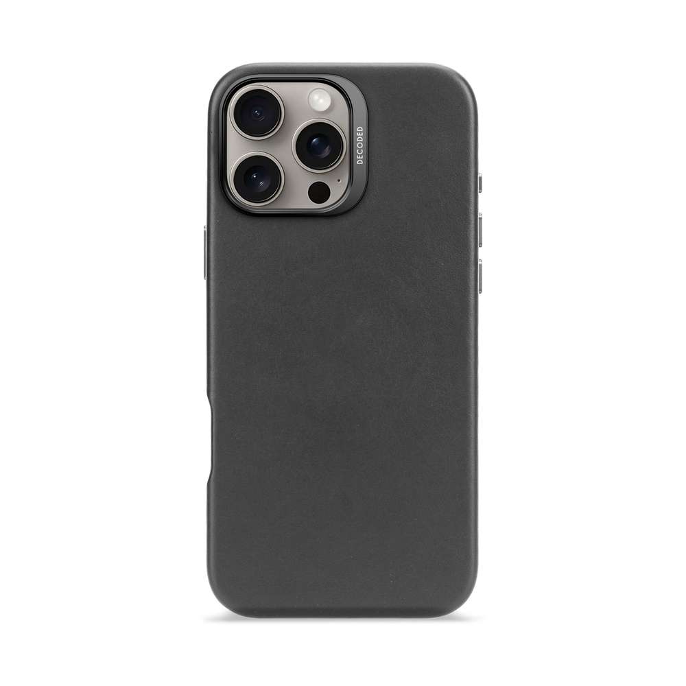 Decoded-Leather-Backcover-iPhone-16-Pro-Max-Black-8721145001388-16112160-00 Decoded Leather Backcover iPhone 16 Pro Max Black – Bild 1