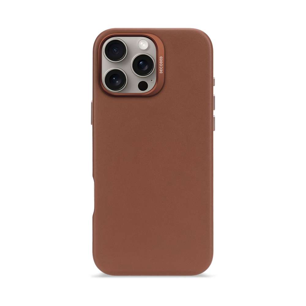 Decoded-Leather-Backcover-iPhone-16-Pro-Max-Tan-8721145001395-16112286-00 Decoded Leather Backcover iPhone 16 Pro Max Tan – Bild 1