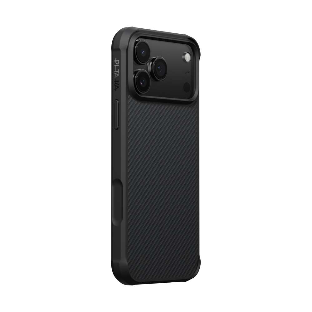 Grey-Twill-0749355418329-3338190-00 Pitaka Aramid ProGuard Case for iPhone 17 Pro Black/Grey Twill – Bild 1