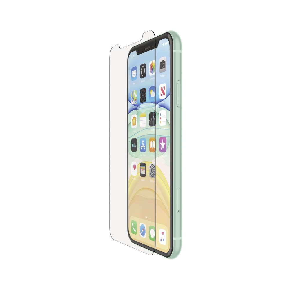 XR-F8W948zz-AM-0745883821907-11081484-00 Belkin ScreenForce TemperedGlass antimik.iPhone 11/XR F8W948zz-AM – Bild 1
