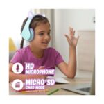 PowerLocus P2 Kids Kinder- Kopfhörer lila/türkis mit Ohren – Bild 9