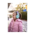 PowerLocus P2 Kids Kinder- Kopfhörer lila/türkis mit Ohren – Bild 19